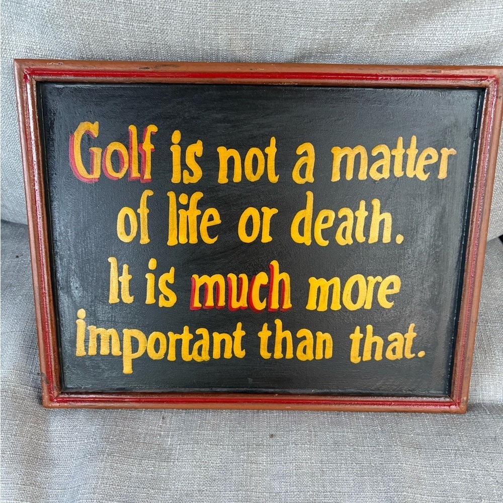 Rustic Golf Quote vintage man cave sign